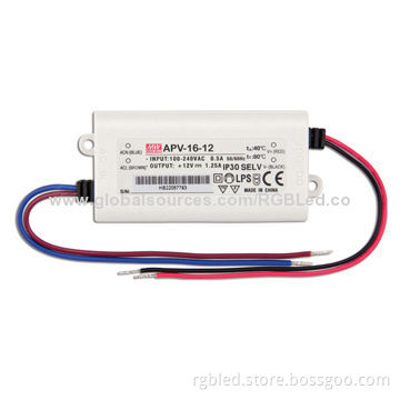 Meanwell IP30 LED Power Supply, APV-16-12